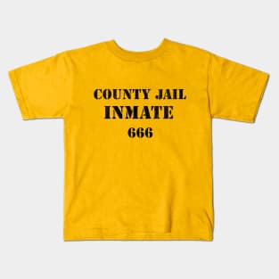 County Jail Inmate 666 - disguise Prisoner - Halloween disguise Kids T-Shirt